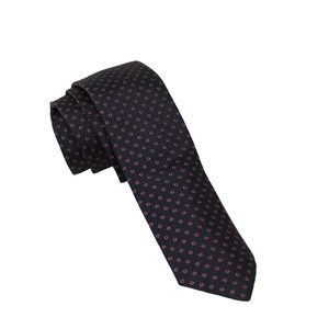 Hugo Boss Geometric Patterned Slim Silk Necktie